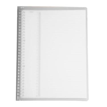 Imagem de Caderno de folha solta com clipe de metal PP, grade de estudante, linha horizontal, folha solta inglesa, substituível, núcleo interno, em branco, bloco espesso, A4 (linha horizontal) - 2 peças