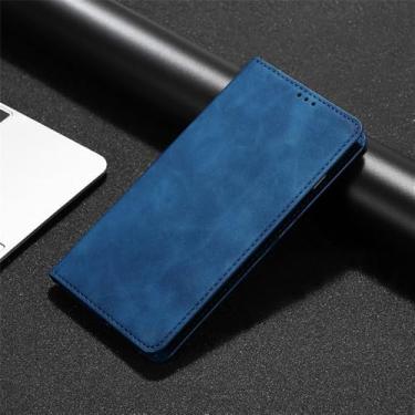 Imagem de Capa de couro luxuosa para Oneplus 3 3T 5t 6 6T 7 7T Pro Flip à prova de choque carteira capa de telefone para OnePlus 5 magnética, azul, para Oneplus 6