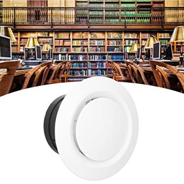 Imagem de Ventilação de Ar Ajustável, Tampa de Ventilação Montada na Parede Em ABS Ventilador de Ar Redondo Flexível para Residências, Escritórios, Escolas e Bibliotecas (4 polegadas 20W)