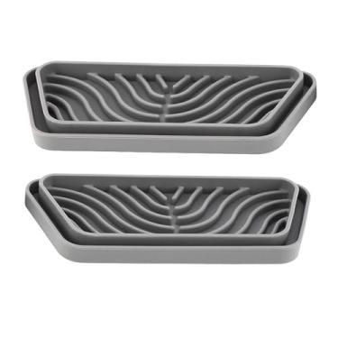 Imagem de Coletor de Gotejamento de Geladeira Cortável de 2 Pacotes, Bandeja de Gotejamento de Dispensador de água de Refrigerador Absorvente de água, para GE para Samsungs (Cinza)