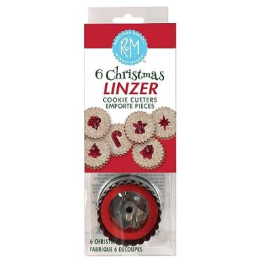 Imagem de R&M International Cortadores de biscoito de Natal, anjo, bengala de doces, estrela de Belém, sino, árvore de Natal, ornamento, conjunto de 6 peças