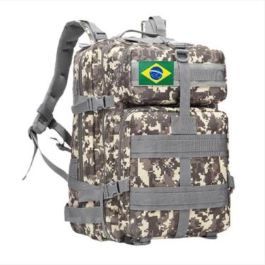 Imagem de Mochila Tática Militar Impermeável Reforçada 30l camping + patch do br