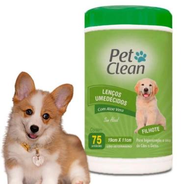 Imagem de Lenço Umedecido PetClean Cachorro Gato Cães Pet Limpeza Prática - Pet 