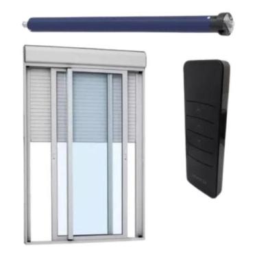 Imagem de Motor Tubular Moderno P/ Janela C/ Controle Udinese 110v - London alum