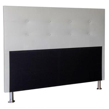 Imagem de Cabeceira Casal 140cm Cama Box Estofada Quarto Com Pés Inclusos - Dal 