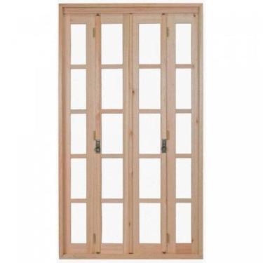 Imagem de Porta de Madeira Balcão Pantográfica 213x180cm com Batente de 9,4cm Ew