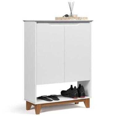 Imagem de Sapateira para Hall de Entrada Quarto 68cm Flow Branco - EJ Móveis - E