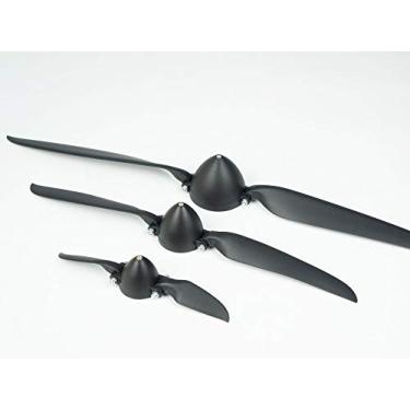 Imagem de Viloga Electric RC Folding Propeller 12×6 inch w/Spinner Size D38×H35mm, and Motor Shaft Diameter φ4.0 with Nylon Plastic Spinner for Remote Control Airplane(12×6, Shaft φ4.0)