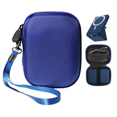 Imagem de Alltravel Capa tamanho palma para carregador portátil magnético sem fio dobrável, compatível com Yiisonger, Anker 622/633, AOGUERBE, podoru (azul)