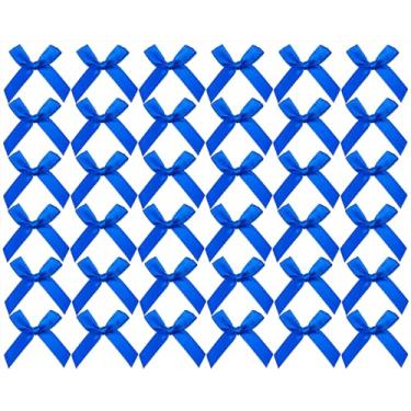 Imagem de Tupalizy Laços de fita mini laços de tecido de cetim flores para artesanato faça você mesmo, costura, scrapbook, lembrancinhas de festa de Natal, padaria, caixa de presente, embalagem, 50 x 50 x 12