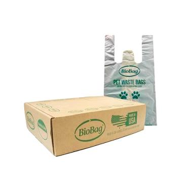Imagem de BioBag Sacos de lixo premium para animais de estimação com alças, tamanho padrão, 150 unidades, ótimo para todas as raças de cães