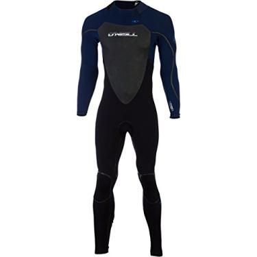 Imagem de O'Neill Wetsuits Fato de mergulho Heat 3Q Zip 4/3 FSW, preto/azul-marinho, médio