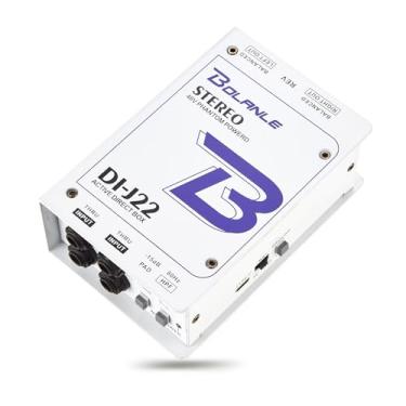 Imagem de Bolanle J22 Professional Direct DI Box/Splitter XLR 1/10.2 cm, Exterminador Morley Hum de canal duplo para sistema de som, subwoofer, alto-falante de karaokê, guitarra, teclado, baixo