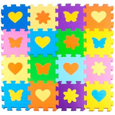 Imagem de Tapete em Eva, Evamax, Art, 16 Peças, 15x15cm, 5mm, Multicor