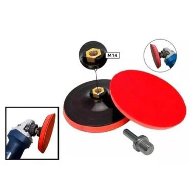 Imagem de Suporte Disco Lixa C/tiras autocolantes Prato Lixadeira Esmerilhadeira