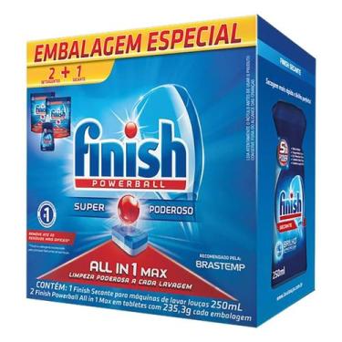 Imagem de Kit Finish 2 Powerball All In One Max 13un + Secante 250ml