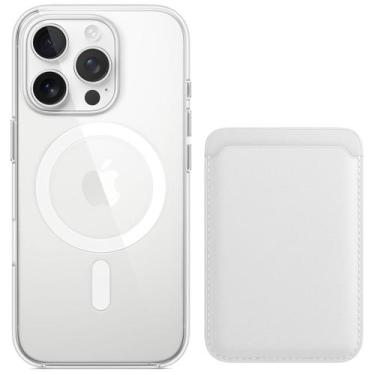 Imagem de Capa Capinha Mag + Carteira Indução Magnética Compatível iPhone 16 Pro