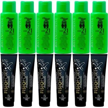 Imagem de Atacado 6 Pomada Fisiofort Premium 150g 6 Gel Detonador 100g - Bio Ins
