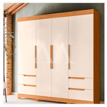 Imagem de Roupeiro 4G 4P. Abrir Albatroz Vivacce Carvalho Grife/Off White