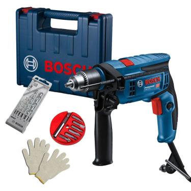 Imagem de Furadeira Bosch 750W Gsb13Re Gsb 13 + Brocas E Maleta 110V