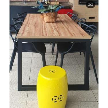 Imagem de Mesa De Jantar Estilo Industrial 160 X 90 C/ 4 Cadeiras Allegra Fratin