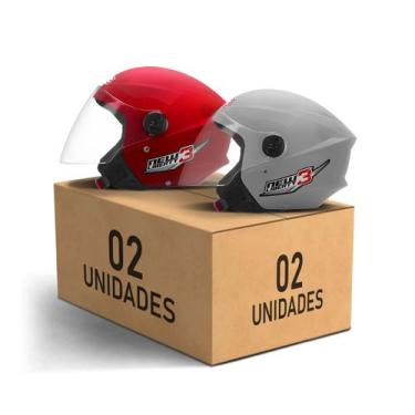 Imagem de Kit 2 Capacetes New Liberty 3 Abertos Pro Tork Moto Masculino Feminino