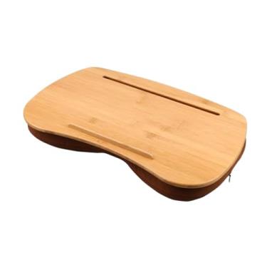 Imagem de IEUDNS Bandeja ergonômica de mesa de colo conveniente fácil de usar presente ideal conforto versátil portátil para trabalho escrita dormitório cama casa, com Ranhura de Bambu, 47cm X 30cm