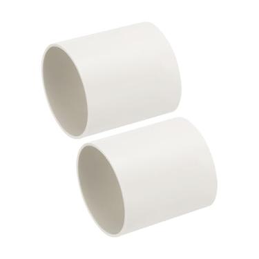 Imagem de PATIKIL Duto de ventilação redondo de 9 cm, tubo de plástico de substituição de tubo de plástico de 10 cm de comprimento, sistema CA de ventilação de aquecimento, refrigeração, 2 peças