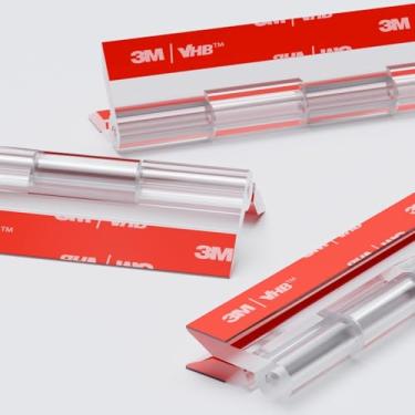 Imagem de 4 dobradiças de acrílico, sem necessidade de cola, autoadesivo, plástico transparente acrílico 150 mm -4 unidades, (5 29/81.3 cm)