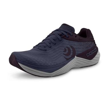 Imagem de Topo Athletic Tênis feminino Ultrafly 5 confortável leve acolchoado durável 5 mm Drop Road Running Tênis atlético para corrida na estrada, Roxo/cinza, 36