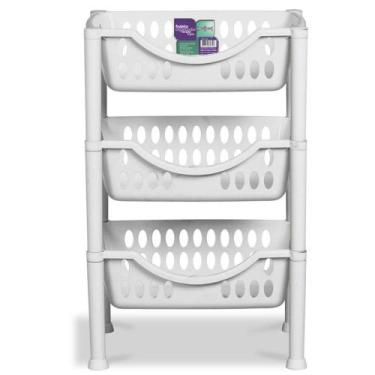 Imagem de Fruteira / Organizador Retangular Tripla Niquelart - Branco 652