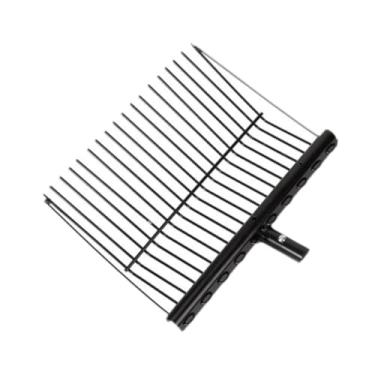 Imagem de Baoblaze Substituição da cabeça do garfo de estabilização de metal preto com dentes angulares Pitk Fork para pegar grama e feno de fazenda