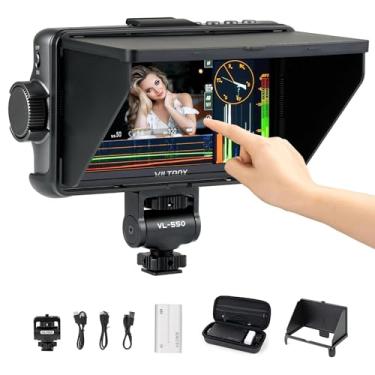 Imagem de VILTROX Monitor de campo HDMI de 1200nits 4K 10bit de 5,5 polegadas, ecrã tátil 3D LUT Kit de monitor de campo de vídeo portátil com bateria, (DC-550 Pro)