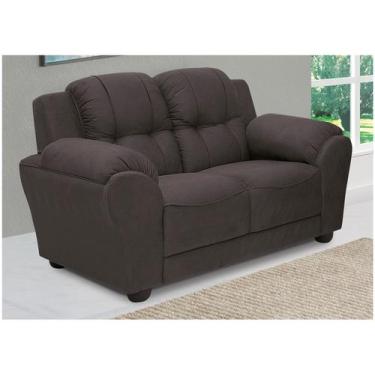 Imagem de Sofá 2 Lugares Suede Adágio Linoforte, Café, 2 lugares