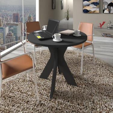 Imagem de Mesa Redonda de Sala Caivano Preto - Mais de Casa