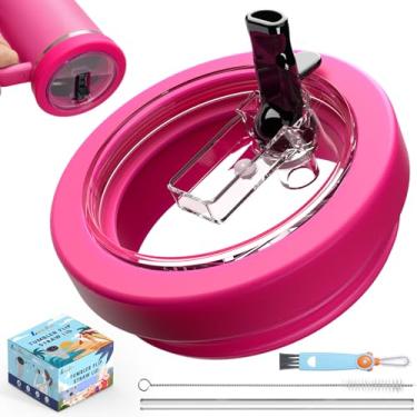 Imagem de Tampa flip de canudo à prova de vazamento de 850 g para Stanley Quencher, substituição de tampa de copo de 850 g para acessórios de copo Stanley, tampas de copo de silicone sem derramamento para copo