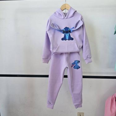 Imagem de Conjunto moletom Stitch 3D - roupa de inverno