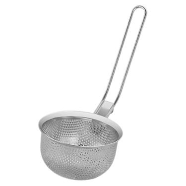 Imagem de Bothyi Alinheira com alça, maçaneta longa com gancho pendurado cesto de fritadeira de panela quente capa de macarrão para molho para molho de molho