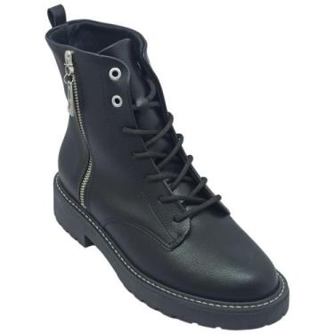 Imagem de Bota Vizzano Feminina Napa Floather com Enfeite em Zíper, Preto, 37
