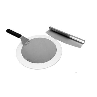 Imagem de Kit Pizzas Broiler 2 - Pedra Refratária, Cortador e Espátula