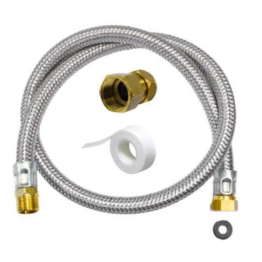 Imagem de Kit Instalação Gás Encanado Mangueira 1M e Adaptador GLP GN - Renogás