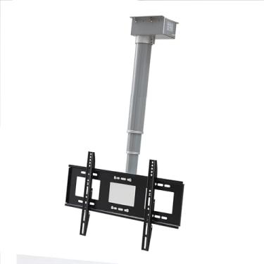 Imagem de CUTPOIY Elevador de TV elétrico - Suporte de TV motorizado para teto, serve para TV de baixo perfil de 66 a 70 polegadas, elevador elétrico de TV de altura ajustável com controle remoto, dois métodos