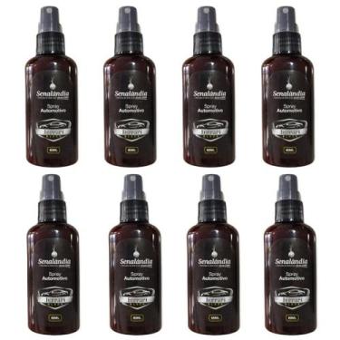 Imagem de Kit 8 Cheirinho de Carro Odorizador Automotivo Aromatizador Spray 60ml