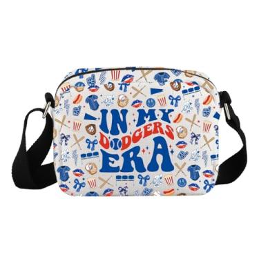 Imagem de Lywjyb Birdgot Bolsa transversal inspirada no beisebol LA presente para fãs do time de beisebol presente de jogo de beisebol, Dodger Cr