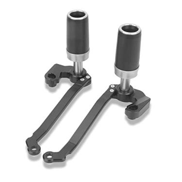 Imagem de Acc-Creativity Motocicleta CNC Alumínio Motor Crash Guard Case Frame Sliders Protector Proteção contra quedas Compatível com Aprilia RS660 2021-2022 (Estilo 01, Titânio)