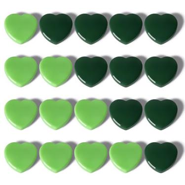 Imagem de PYJLBX 20 peças de ímãs de geladeira - Ímãs de geladeira resistentes, ímãs pequenos e fortes para quadro branco, armários e cozinha - Mini ímã de coração decorativo para casa, escritório escolar