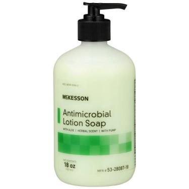 Imagem de Sabonete para mãos McKesson Loção antimicrobiana com Aloe 530mL (x12)
