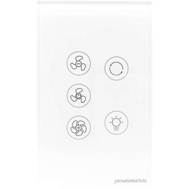 Imagem de Interruptor Wifi Para Ventilador De Teto Exaustor Luz Smart Branco - N