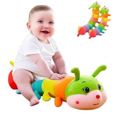 Imagem de Centopéia de Pelúcia Fofinha Almofada Gigante - 70p brinquedos