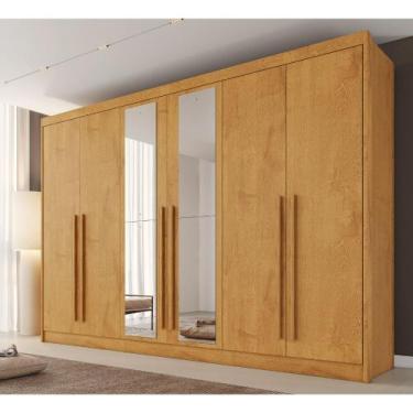 Imagem de Guarda Roupa Casal com Espelho 6 Portas em MDF Alba Plus - Made Marcs,